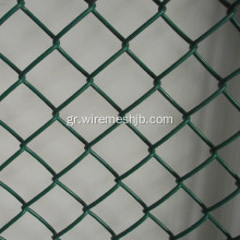 Σκούρο πράσινο PVC επικάλυψη αλυσίδας φράχτη